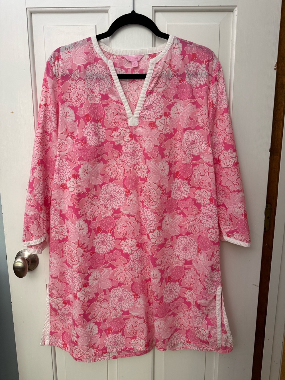 Women's Pink Floral Tunic/Cover-up